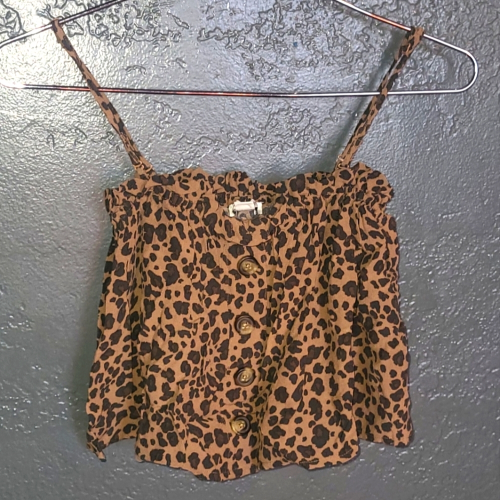 American Eagle Leopard Print Tank Size Small